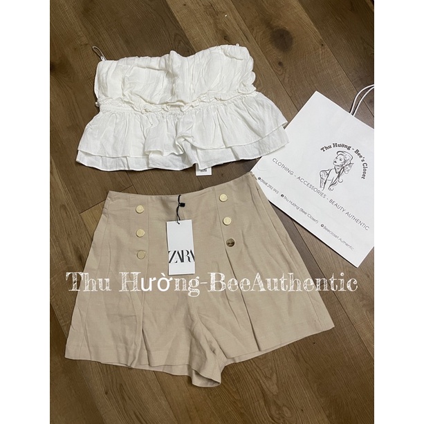 CÓ SẴN-QUẦN SHORT ZARA AUTH MÀU BE SIÊU TÔN DA