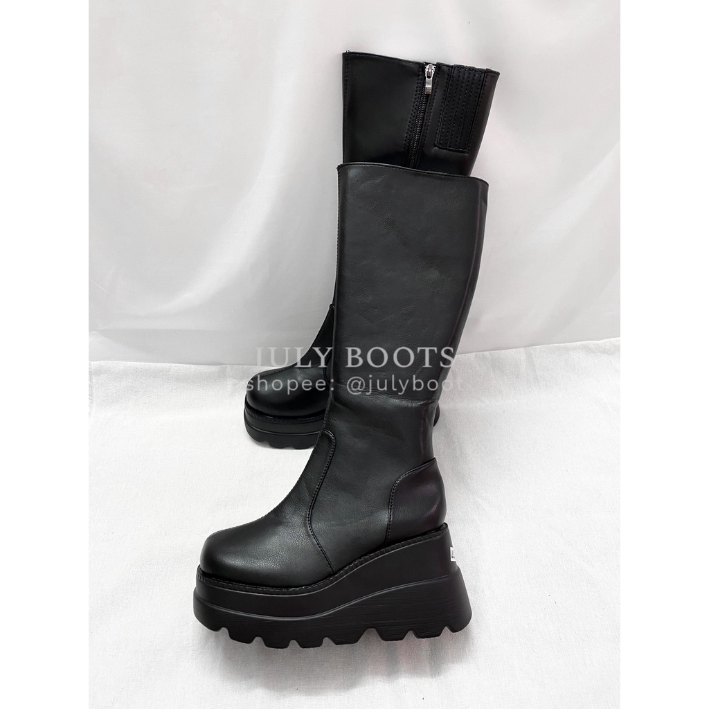(SẴN) Boot nữ Julyboot - Cổ Cao Giày Bánh Mì Nữ Big Size 41 42 43 Đế Cao 8,5 cm Có Khóa Kéo Phong cách Y2K (ảnh thật) bk | BigBuy360 - bigbuy360.vn