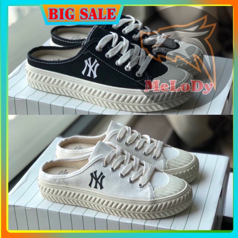 Giày thể thao sneaker nữ sục ML B 2 bản đen trắng hót hít