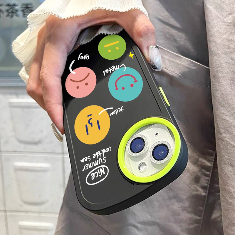 SUNTAIHO Ốp lưng iphone Ốp điện thoại tpu mềm in hình mặt cười thích hợp cho iphone 11 pro max 13 pro xr xs max 7 8 plus 12 pro max