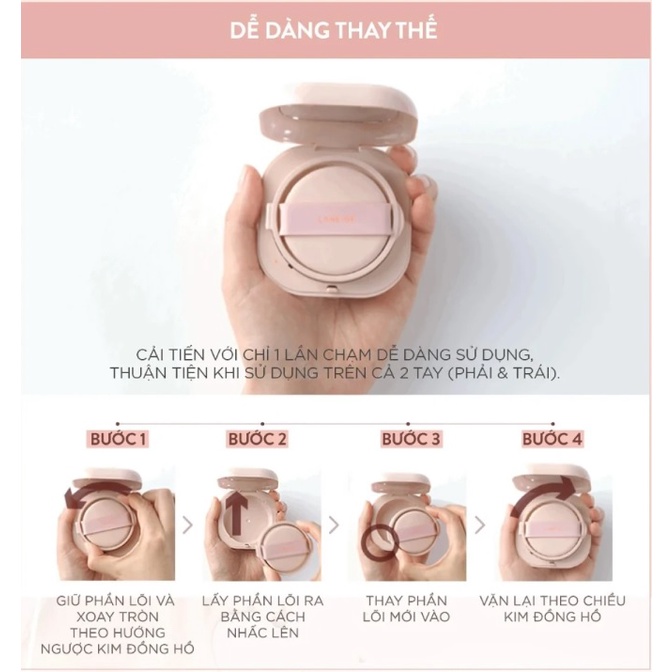 Phấn Nước Căng Bóng Cho Da Thường Và Da Khô 24H Laneige Neo Cushion Glow 15g