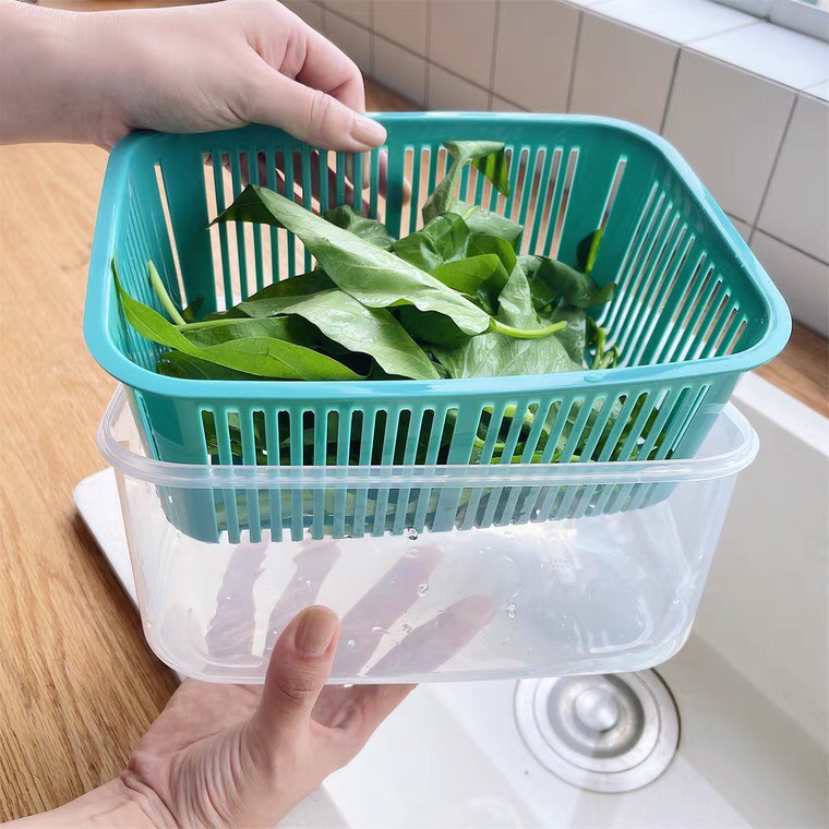 Hộp nhựa đựng thực phẩm bộ 5 món kèm rổ De'cor 90 an toàn tuyệt đối