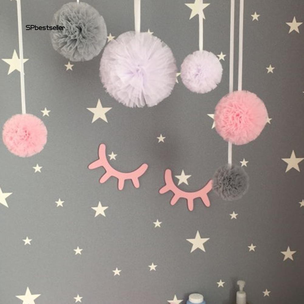 Set 2 miếng gỗ dán tường hình lông mi xinh xắn