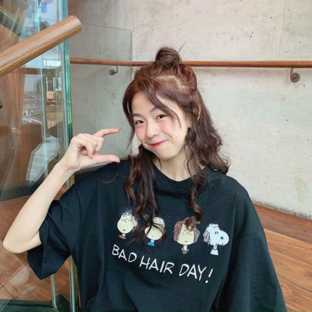 Áo thun BAD HAIR DAY/ Unisex phong cách street style Hàn Quốc