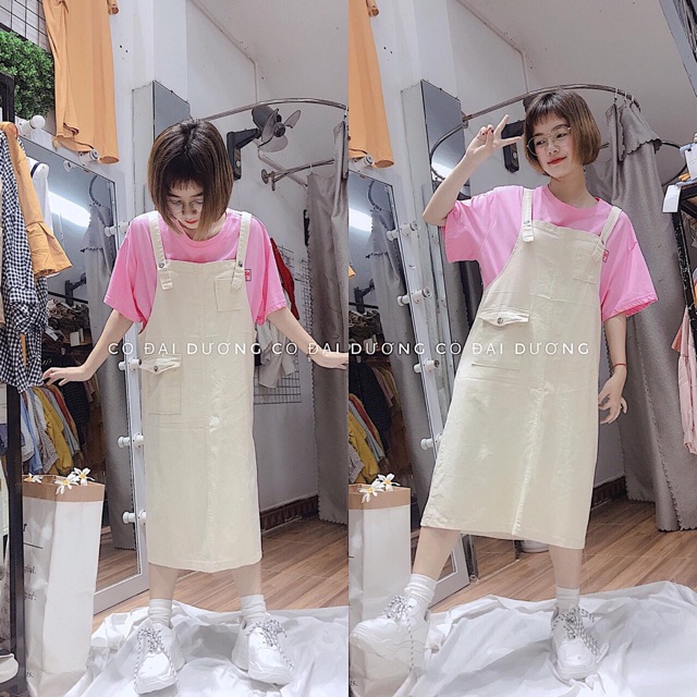 Yếm kaki váy