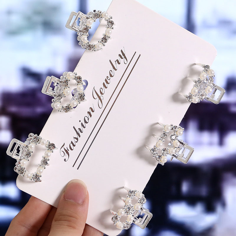 Kẹp Tóc Mini Đính Đá Ngọc Trai Nhân Tạo Thời Trang