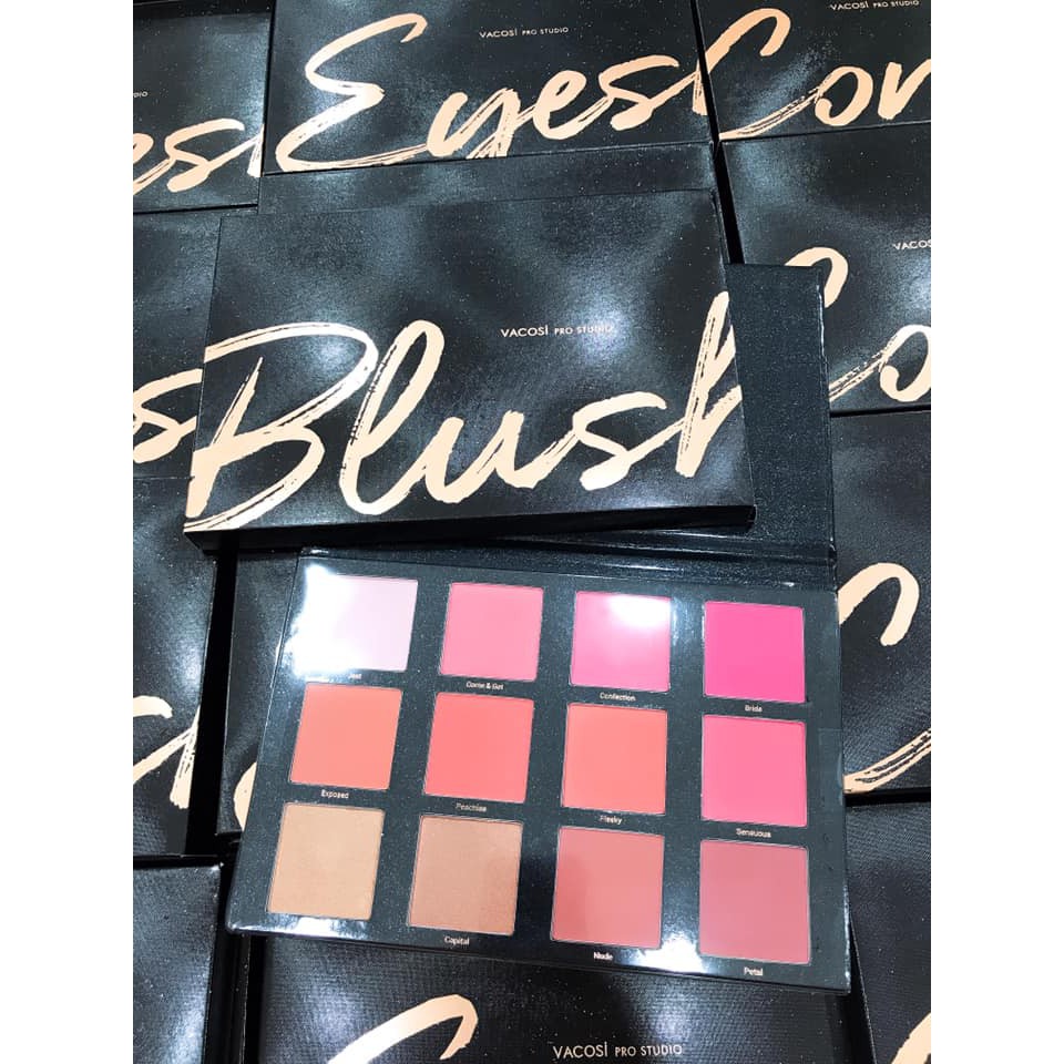 BẢNG PHẤN MÁ HỒNG CHUYÊN NGHIỆP 12 Ô VACOSI PRO STUDIO BLUSH PALETTE 66BP