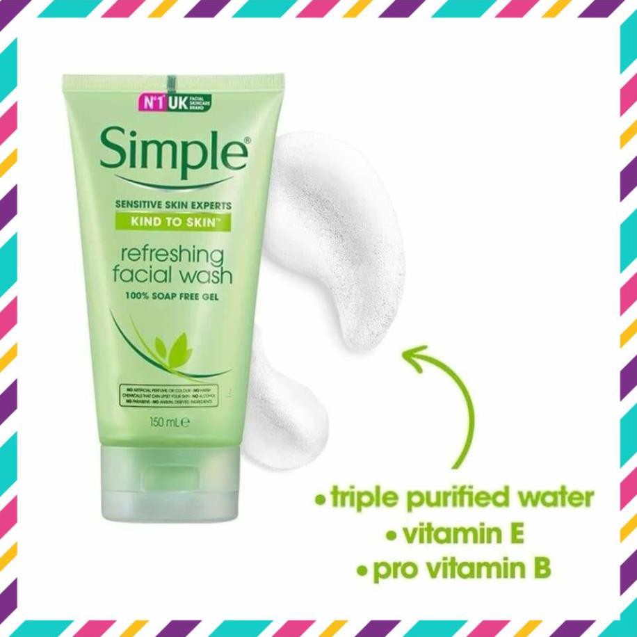 Sữa Rửa Mặt Simple Refreshing Facial Wash 150ml