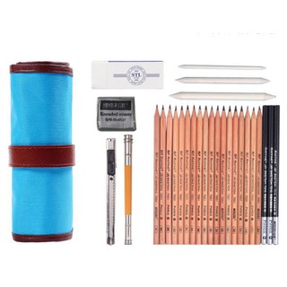 bộ bút chì vẽ kèm túi
