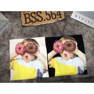 [Ảnh Thật] Áo Thun Donut Baby Trắng/Đen