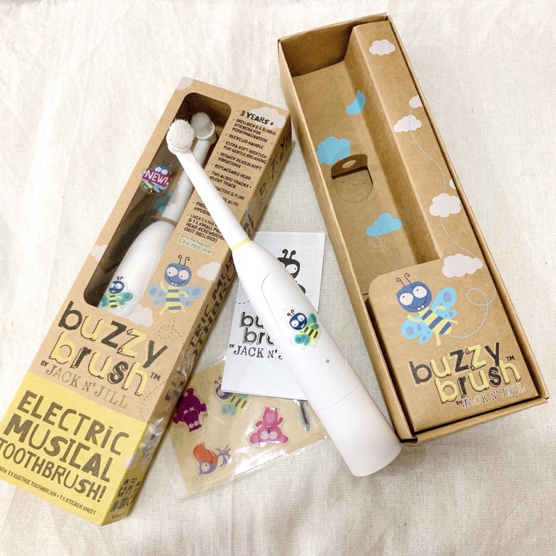 Bàn chải điện Jack & Jill electric musical toothbrush - có kèm chế độ nhạc siêu yêu khi đánh dành cho bé trên 3 tuổi