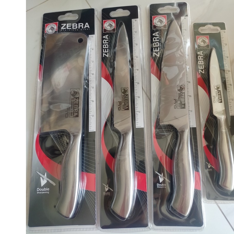Bộ 4 dao inox 304 nguyên khối cao cấp Zebra Pro II Thái Lan