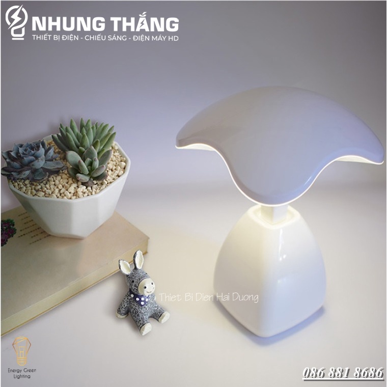 Đèn Bàn Hình Cây Nấm ZDT-5888 - 3 Chế Độ Ánh Sáng - Tăng Giảm Ánh Sáng - Pin Sạc Tích Điện - Bảo Hành 12 Tháng