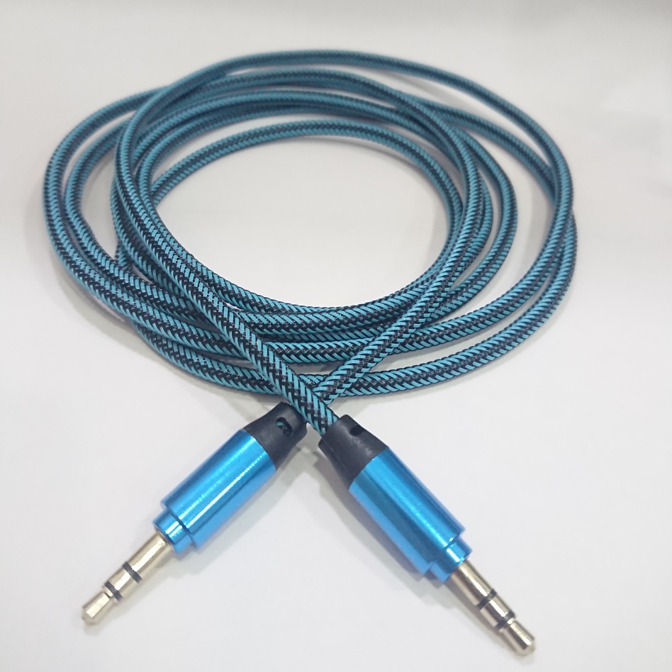 Dây audio 2 đầu 3.5 loại xịn bọc dù siêu chắc dài 1.5m