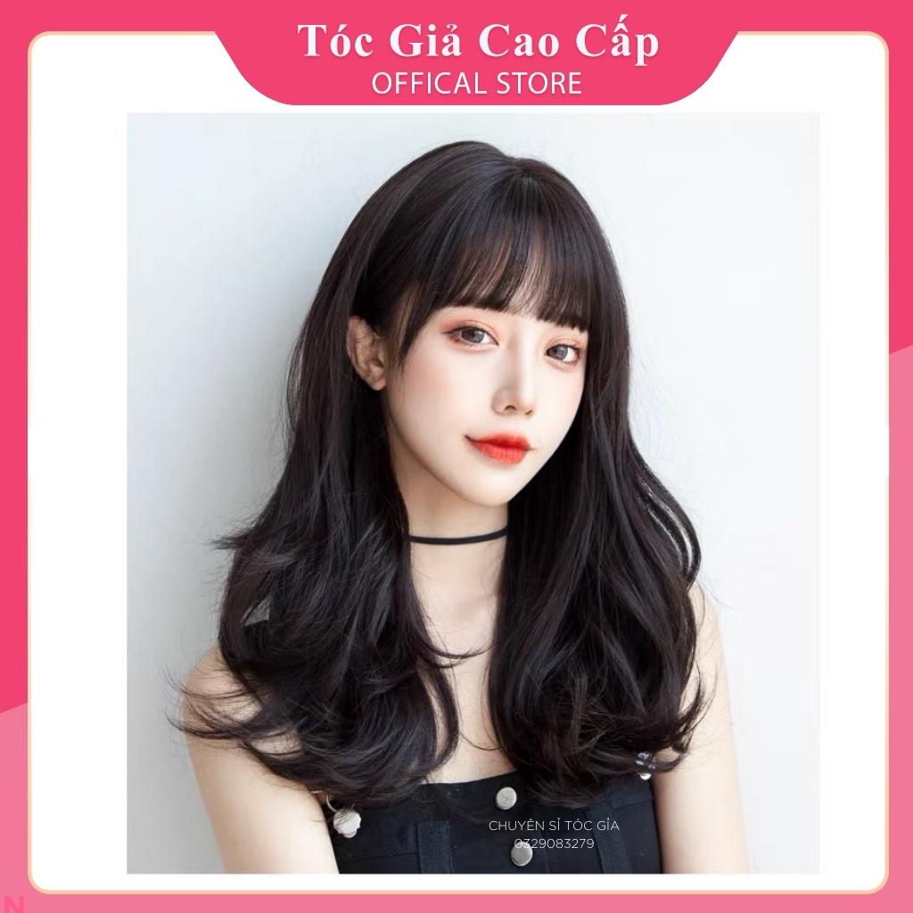 Tóc giả nữ Nguyên đầu xoăn 45cm kèm lưới tóc - hình thật tại shop, BHT0304