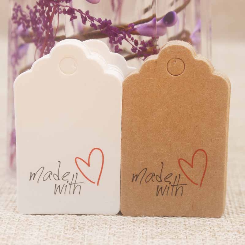 Set 100 Thẻ Giấy Kraft 5*3cm Chuyên Dụng Để Gói Quà