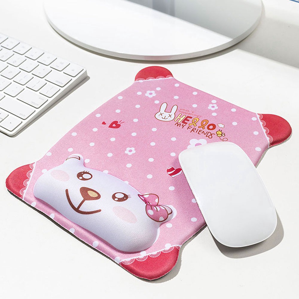 Tấm lót chuột có đệm lót kê cổ tay họa tiết hoạt hình đáng yêu