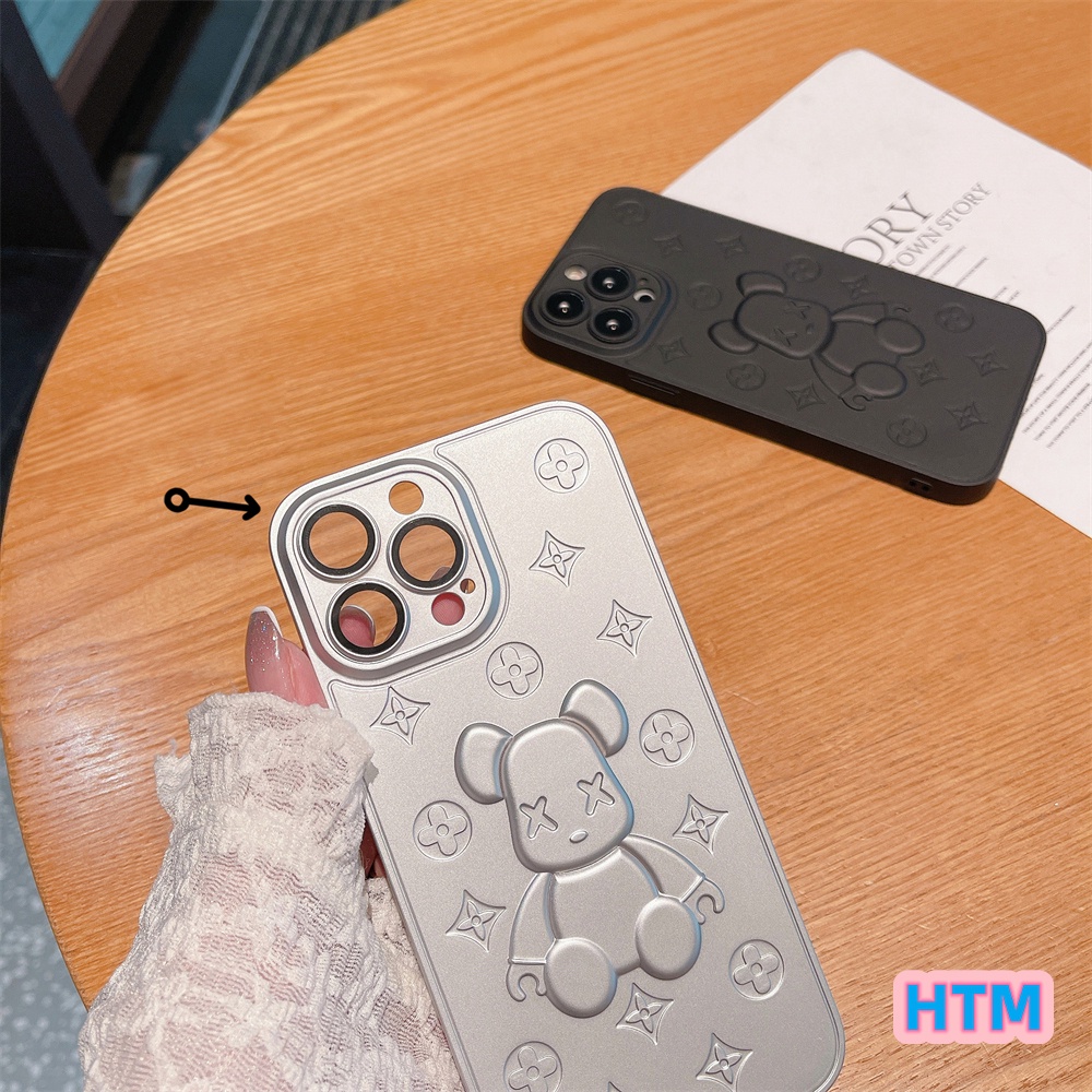 Ốp Điện Thoại TPU Mềm In Hình Hoạt Hình 3D Có Phim Bảo Vệ Ống Kính Cho iPhone 13 12 11 Pro Max Promax XS Max XR X 7 Plus 8 8Plus
