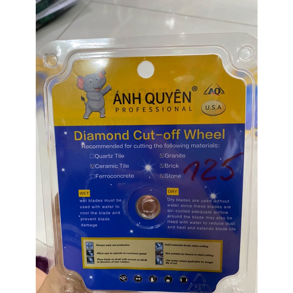 Lưỡi cắt gạch Ánh Quyên 1 tấc, hàng loại 1 cao cấp chính hãng, lưỡi cắt đa năng, cắt gạch men, đá, ngói, gốm sứ