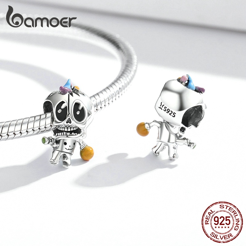 Hạt Charm Bamoer SCC1955 Bằng Bạc 925 100% 6 Kiểu Phong Cách Halloween Tuỳ Chọn Làm Trang Sức DIY