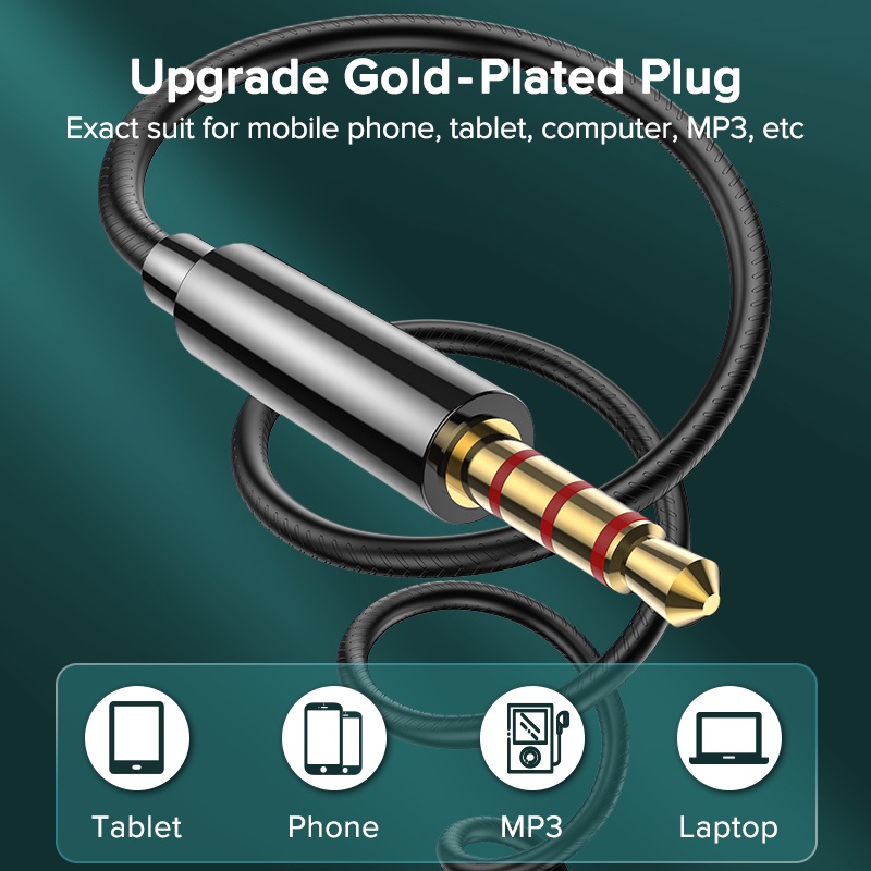 Tai nghe nhét tai QOOVI AUX 3.5mm chống nước có micro cho MP3 MP4