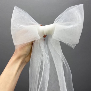 kẹp nơ voan cô dâu