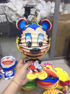 Combo đèn trung thu tròn trung và thú lớn