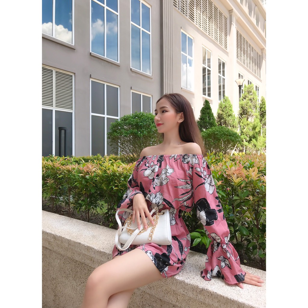 YELLOWTAG - Jum thời trang ngắn bẹt vai tay loe dạo phối | BigBuy360 - bigbuy360.vn