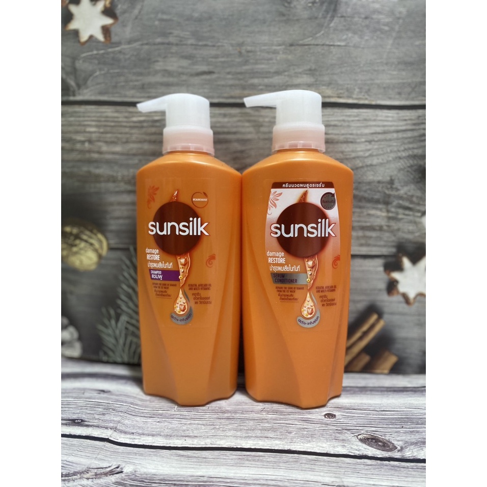 Combo cặp dầu gội -dầu xả Sunsilk Thái Lan 400ml+ 380ml