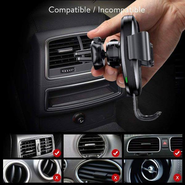 Kẹp cửa gió kiêm sạc ko dây Baseus