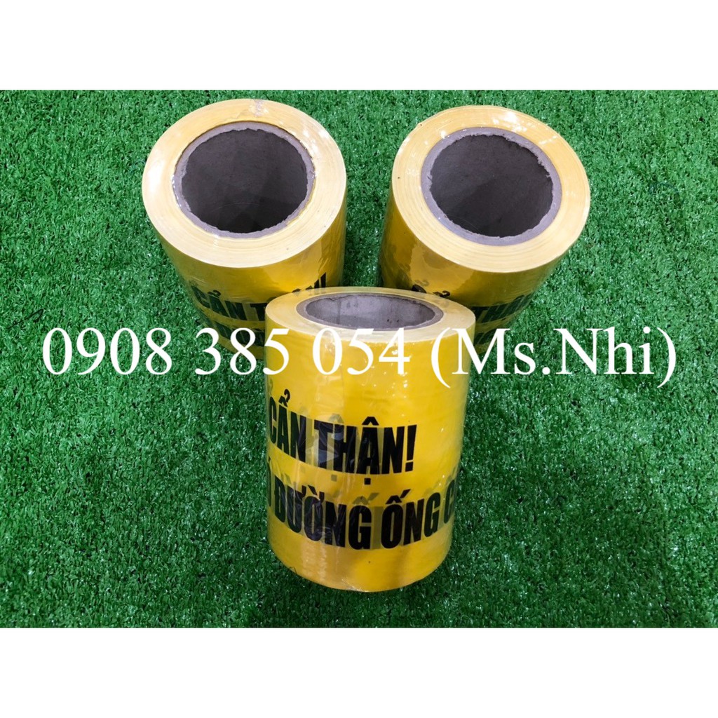 Băng rào cảnh báo bên dưới có đường ống nước- Hình thật