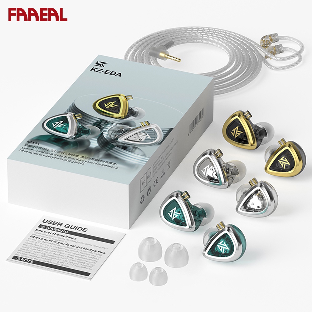 Tai nghe nhét tai FAAEAL KZ EDA điều chỉnh 3 mức độ chống ồn có dây