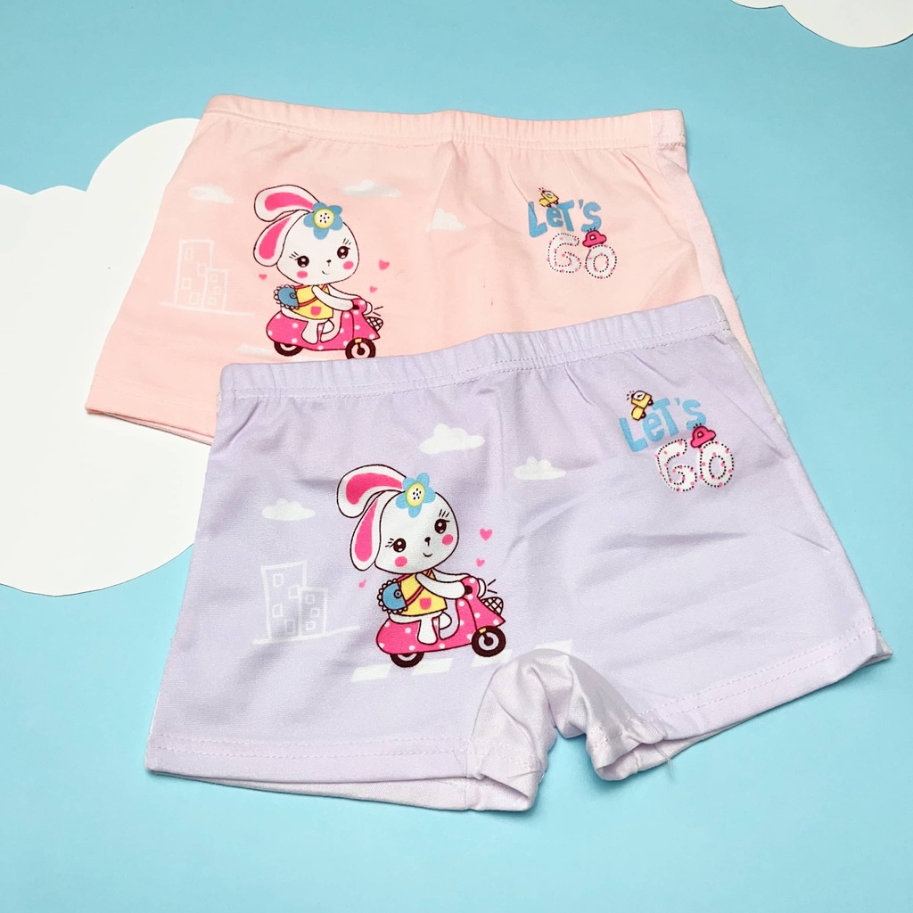 Quần chip đùi COTTON bé gái hoạt hình dễ thương 2-10 tuổi, quần chip dễ thương co giãn và thấm hút tốt