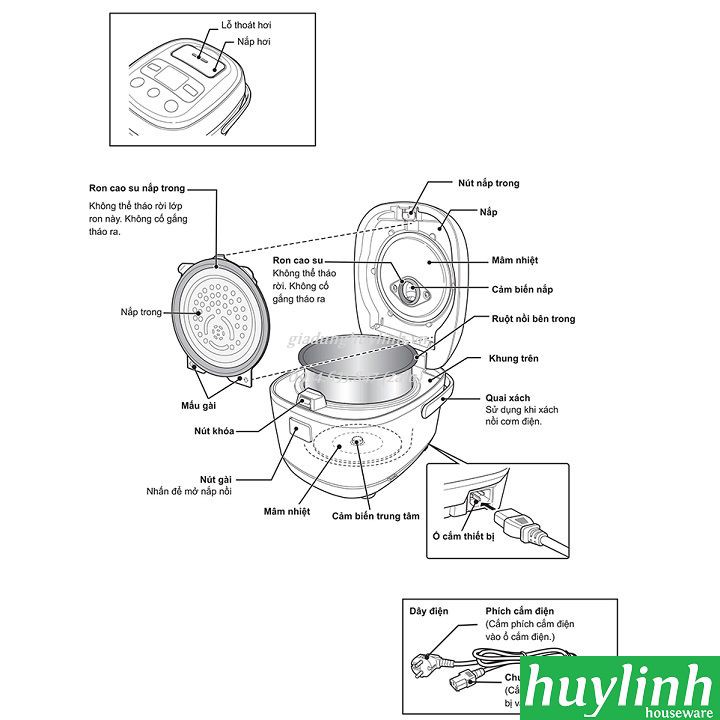 Nồi cơm điện tử Tiger JBX-B10W - 4 trong 1