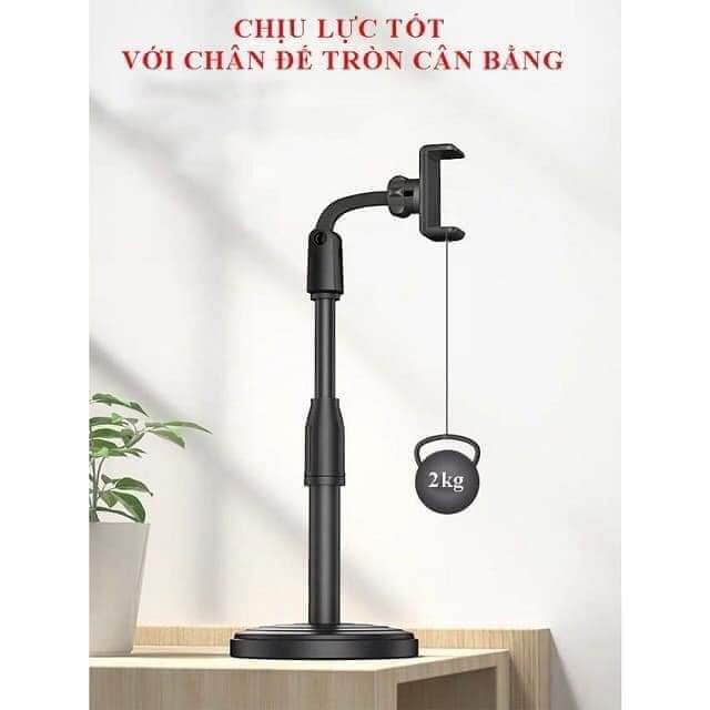 Giá Đỡ Điện Thoại, Kẹp Điện Thoại  Microphone Stands L08, Livestream Học Tập Xem Phim, Đế Tròn Để Bàn [BH 12 Tháng]