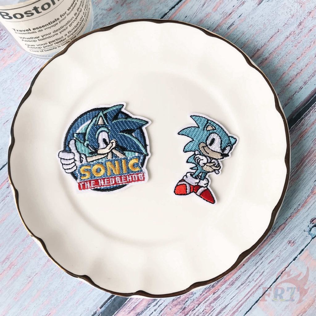 Bộ 1 / 2 miếng vá ủi quần áo hình nhím Sonic đáng yêu