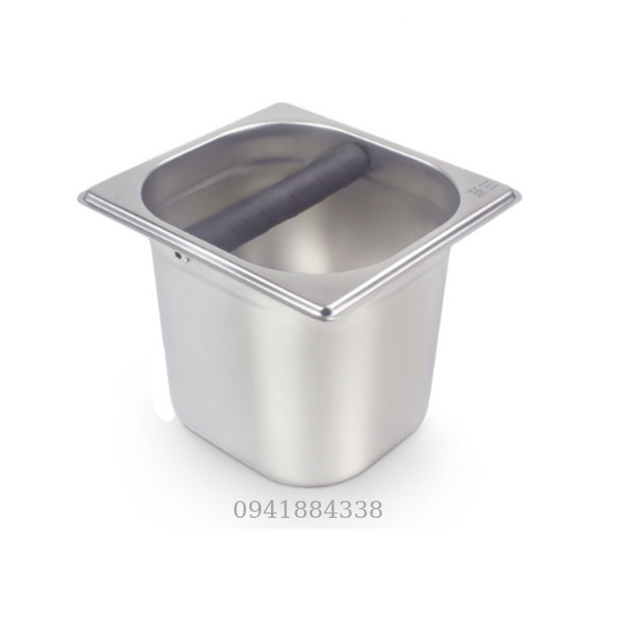 Hộp Đập, Đựng Bã Cà Phê Inox Cao 15.2cm