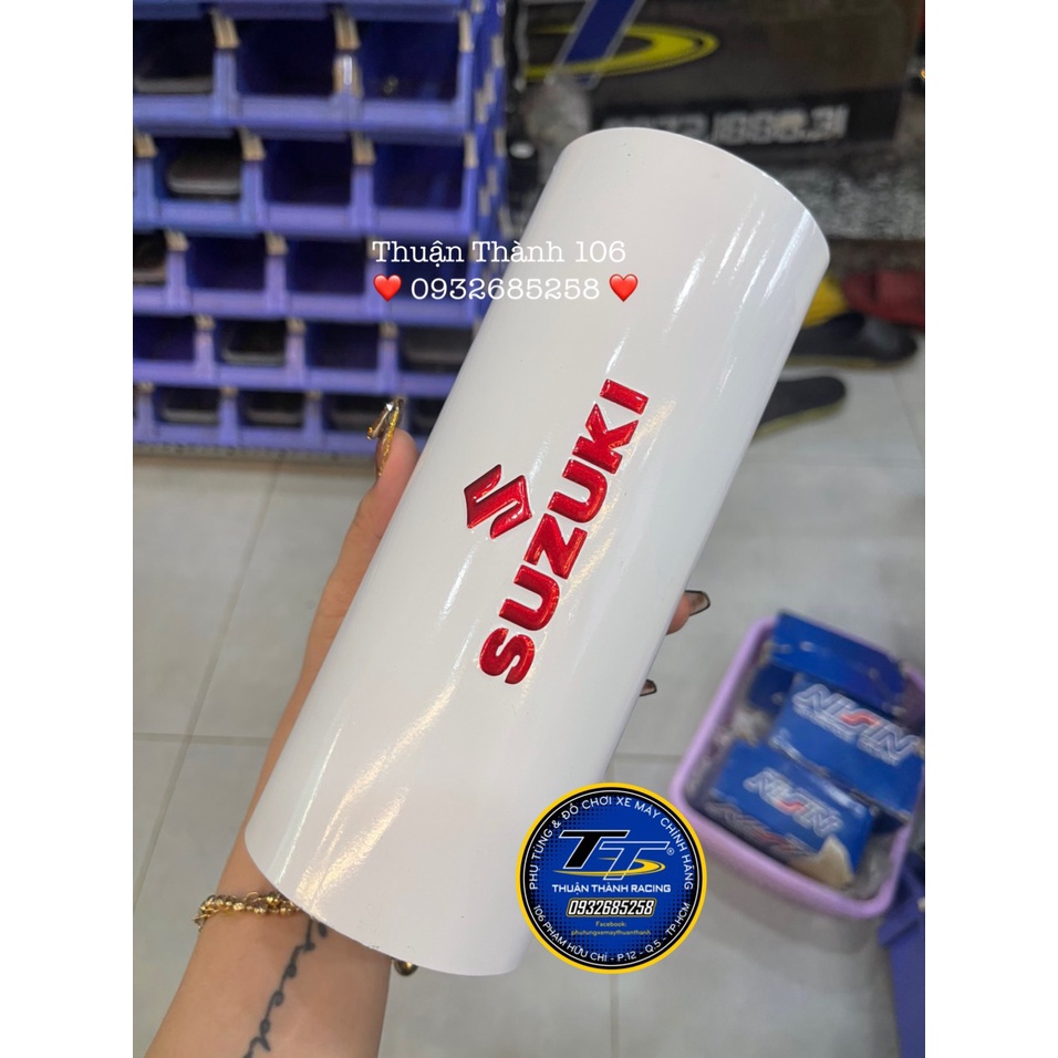 Vỏ lon pô sport chữ đỏ / Xipo / satria