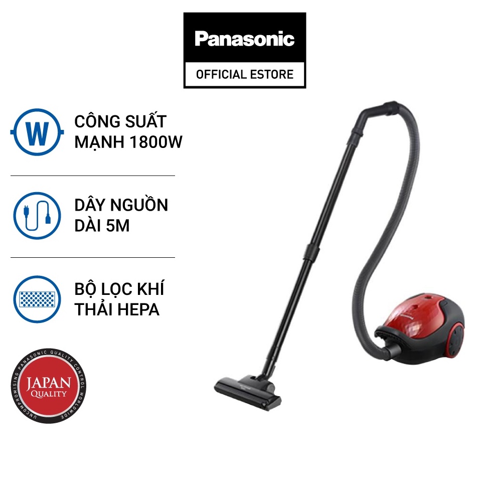 [Mã ELPANA4S giảm 10% đơn 500K]Máy Hút Bụi Panasonic PAHB-MC-CG373RN46 (1800W) - Hàng Chính Hãng