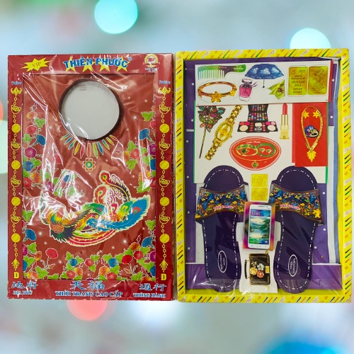 Bộ Gấm Bà nhiều màu dùng cúng 49 ngày, giỗ, cúng vong linh...