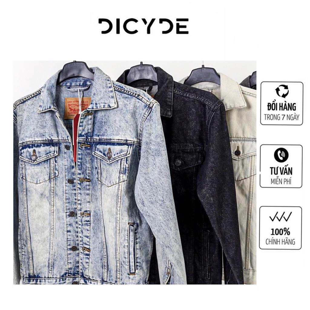 Áo khoác bò áo khoác jeans nam dài tay DICYDE SG.D.ZR.14 & LV cao cấp