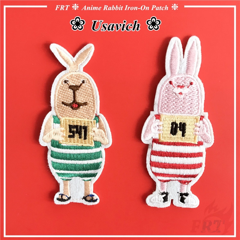 ☸ Usavich - Miếng Vá Thỏ Anime ☸ 1/2 Miếng Dán Patch Với Họa Tiết Thêu Hình Các Huy Hiệu