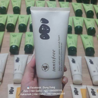 Sữa rửa mặt kiêm tẩy tế bào chết Innisfree Volcanic Pore Scrub Foam 150ml