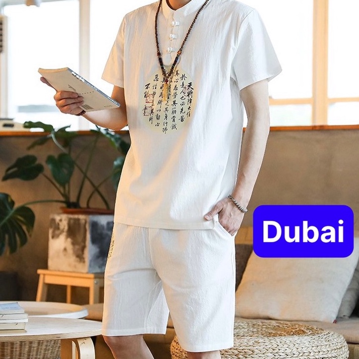 BỘ THỂ THAO NAM VÒNG TRÒN TRUNG HOA, ĐỒ BỘ QUẦN ÁO MÙA HÈ CỘC TAY VẢI ĐẸP SANG CHẢNH VIP - DUBAI FASHION