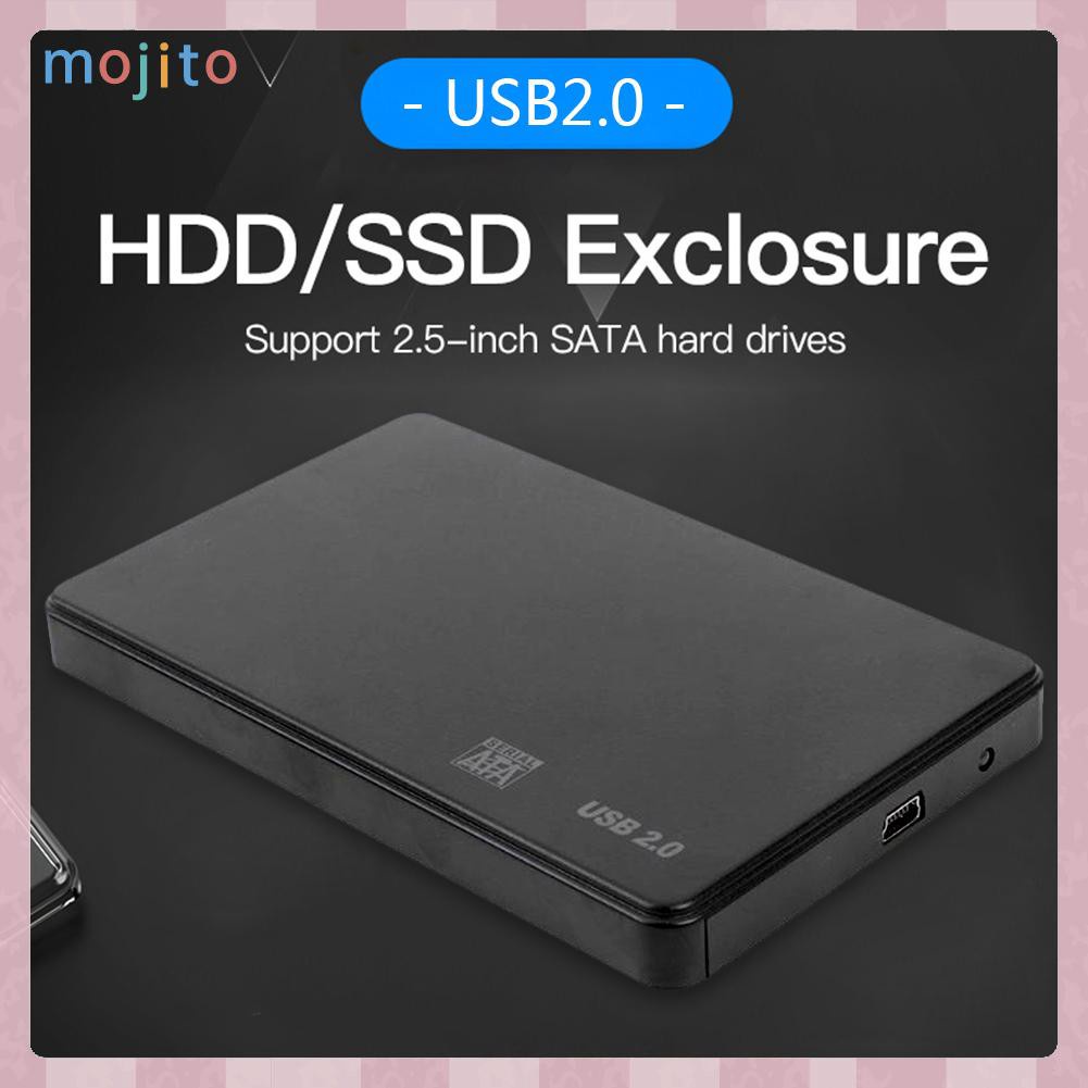 MOJITO Plastic 3TB USB 2.0/3.0 Enclosure Case 2.5 inch SATA SSD HDD Mobile Box