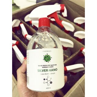 ( Sở Y Tế Cấp Phép) Nước rửa tay khô sát khuẩn Nano bạc 600ml (dạng xịt)