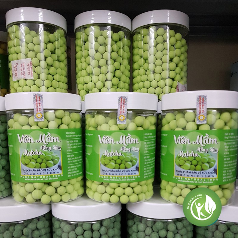 500gr viên mầm đậu nành hồng sâm matcha tăng vòng 1, đẹp da, tăng sinh lý nữ có giấy chứng nhận ATTP N937