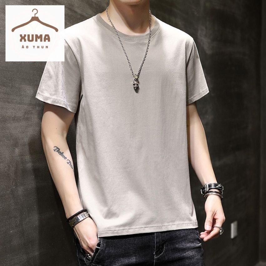 [ FREE SHIP ] Áo phông nam áo thun nam tay ngắn cổ tròn màu trơn chất thun lạnh co giãn 4 chiều xuma