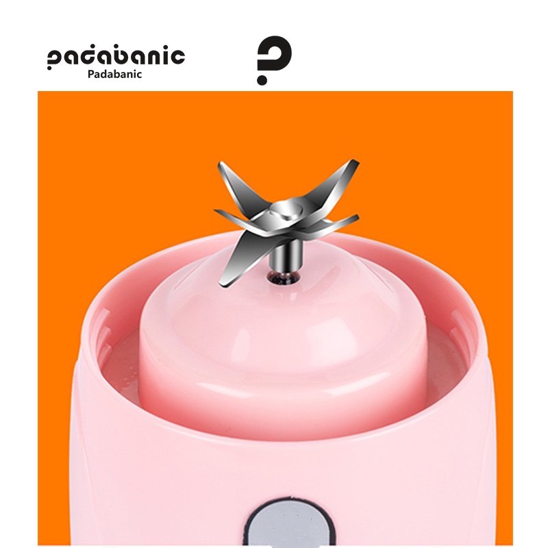 Máy Xay Sinh Tố 300ML Padabanic A6 Mini  Đa Năng Dễ Mang Theo Bên Người Sạc Tích Điện Tiện Lợi