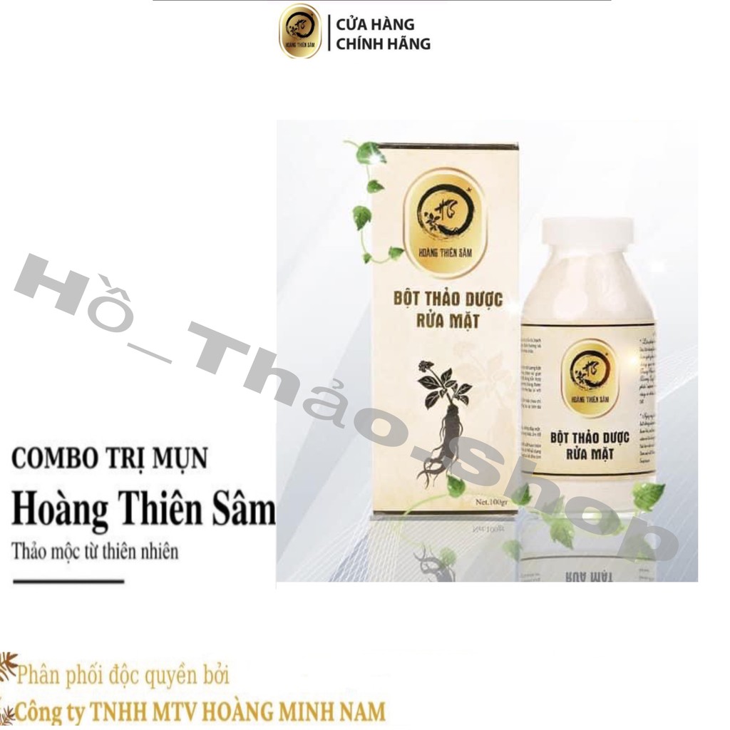 Bột Thảo Dược Rửa Mặt Hoàng Thiên Sâm 100g